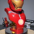 Mô hình tượng bán thân Iron Man tự lắp đèn LED cực chất - Thumbnail 5