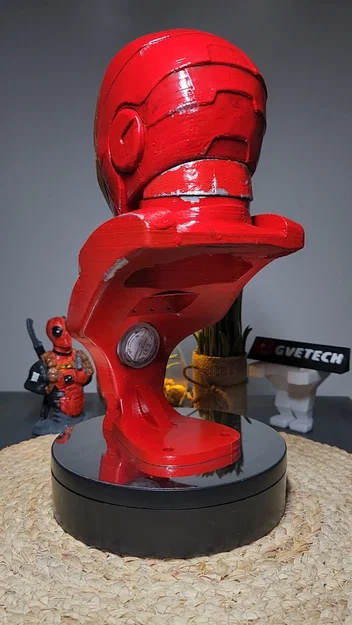 Mô hình tượng bán thân Iron Man tự lắp đèn LED cực chất - Image 6