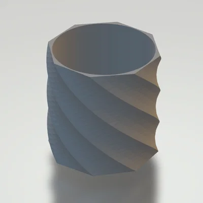 Chậu cây xoắn ốc decor đẹp mắt - File in 3D chất lượng