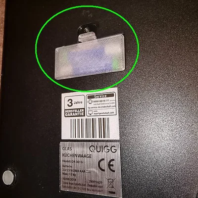 Nắp đậy ngăn pin thay thế cho cân nhà bếp QUIGG DK-3015r