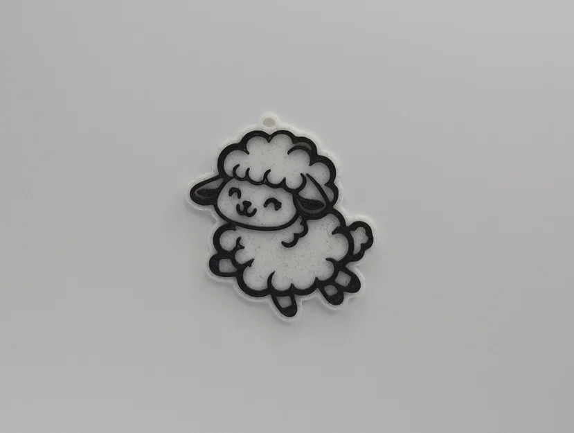 Móc khóa cừu con Cute Lamb Keychain - Mẫu in 3D siêu dễ thương - Image 1