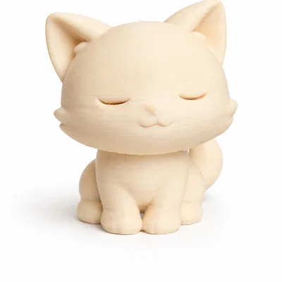 Mèo Chibi Ngủ Gật | Dễ In | Không Cần Support | Tệp STL/3MF