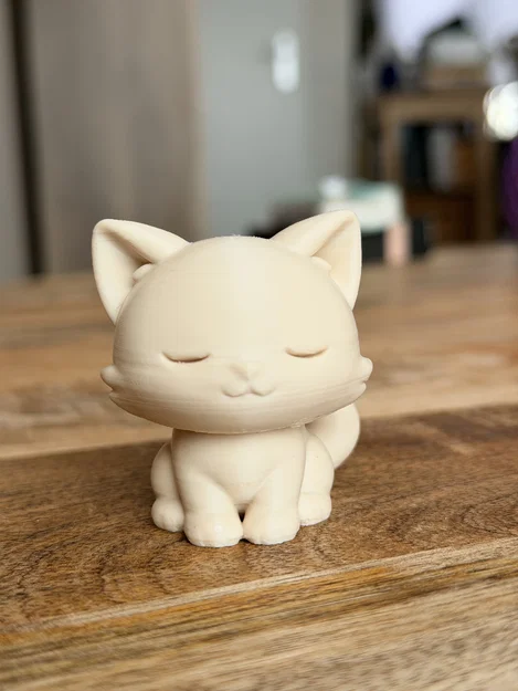Mèo Chibi Ngủ Gật | Dễ In | Không Cần Support | Tệp STL/3MF - Image 2