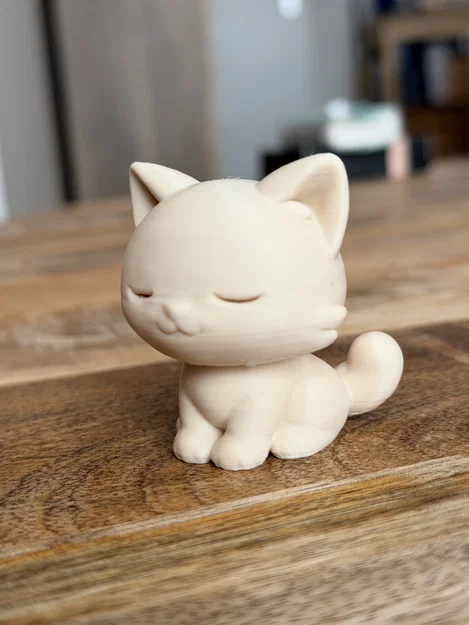 Mèo Chibi Ngủ Gật | Dễ In | Không Cần Support | Tệp STL/3MF - Image 3