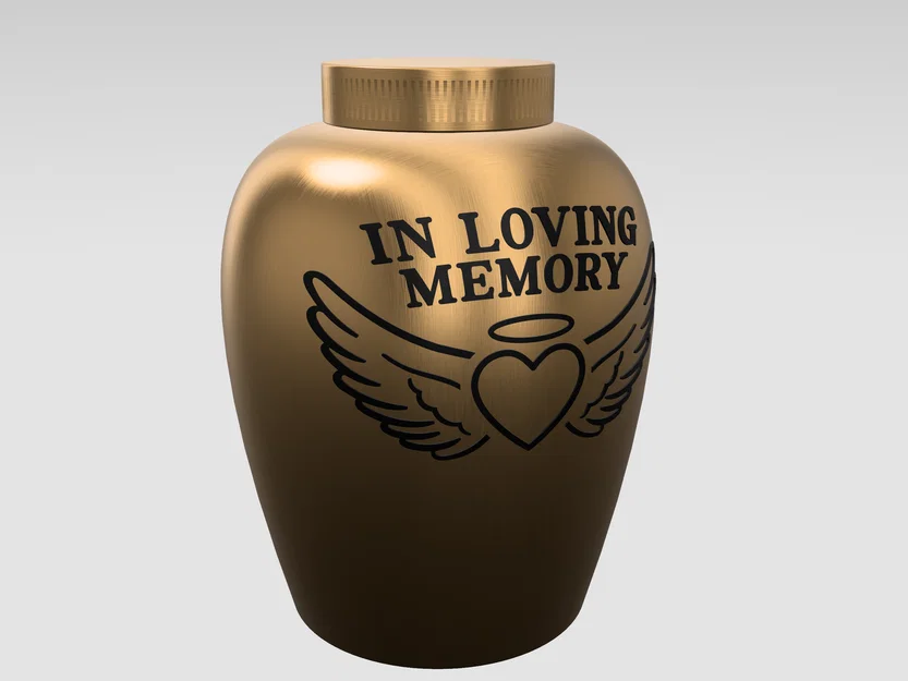 Cosplay—Hũ tưởng niệm "In Loving Memory" có nắp vặn - Image 1