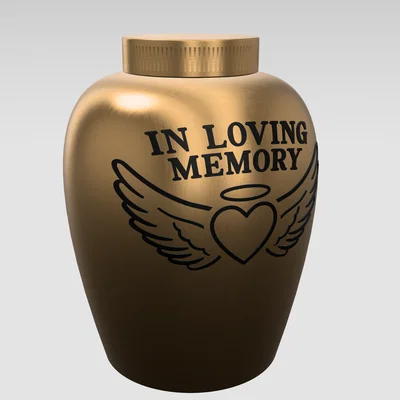 Cosplay—Hũ tưởng niệm "In Loving Memory" có nắp vặn