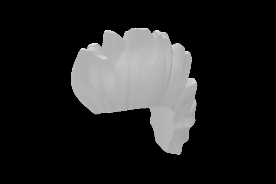 Mô hình tóc Mohawk gợn sóng cho nhân vật LEGO - Tự in 3D - Image 1