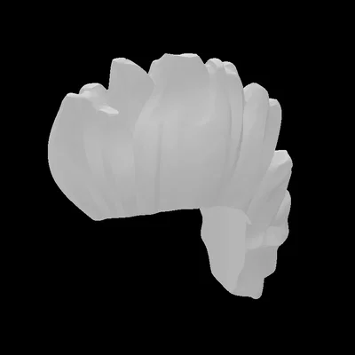 Mô hình tóc Mohawk gợn sóng cho nhân vật LEGO - Tự in 3D