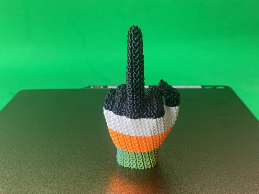 Mẫu Crochet Ngón Tay Giữa Dễ Thương (Cute Knitted) – 3D Print - Image 1