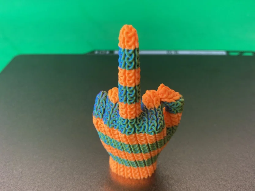 Mẫu Crochet Ngón Tay Giữa Dễ Thương (Cute Knitted) – 3D Print - Image 2