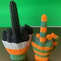Mẫu Crochet Ngón Tay Giữa Dễ Thương (Cute Knitted) – 3D Print - Thumbnail 3