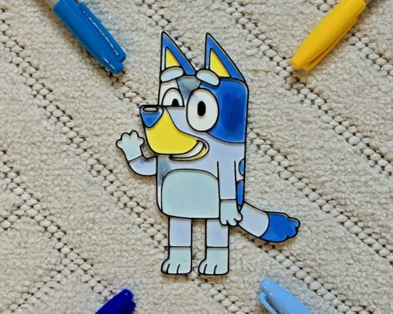 Bảng Tô Màu Bluey - Đồ Thủ Công DIY Quà Tặng Độc Đáo - Image 1