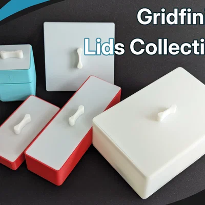 Nắp Đậy Khay Gridfinity Có Tay Cầm Cho Góc Làm Việc Gọn Gàng