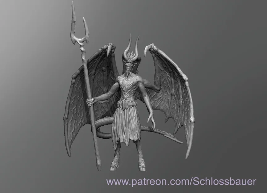 Mô hình Horned Devil 3D ấn tượng cho game D&D và tabletop - Image 1
