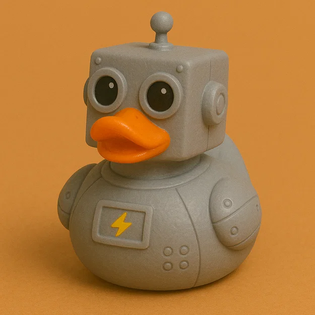Mô hình in 3D Robo Duck - Chú vịt robot đáng yêu trang trí bàn làm việc - Image 1