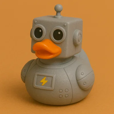 Mô hình in 3D Robo Duck - Chú vịt robot đáng yêu trang trí bàn làm việc