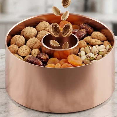 Tô Đựng Hạt & Trái Cây Khô Thông Minh (Có Ngăn Chứa Vỏ Hai Tầng)