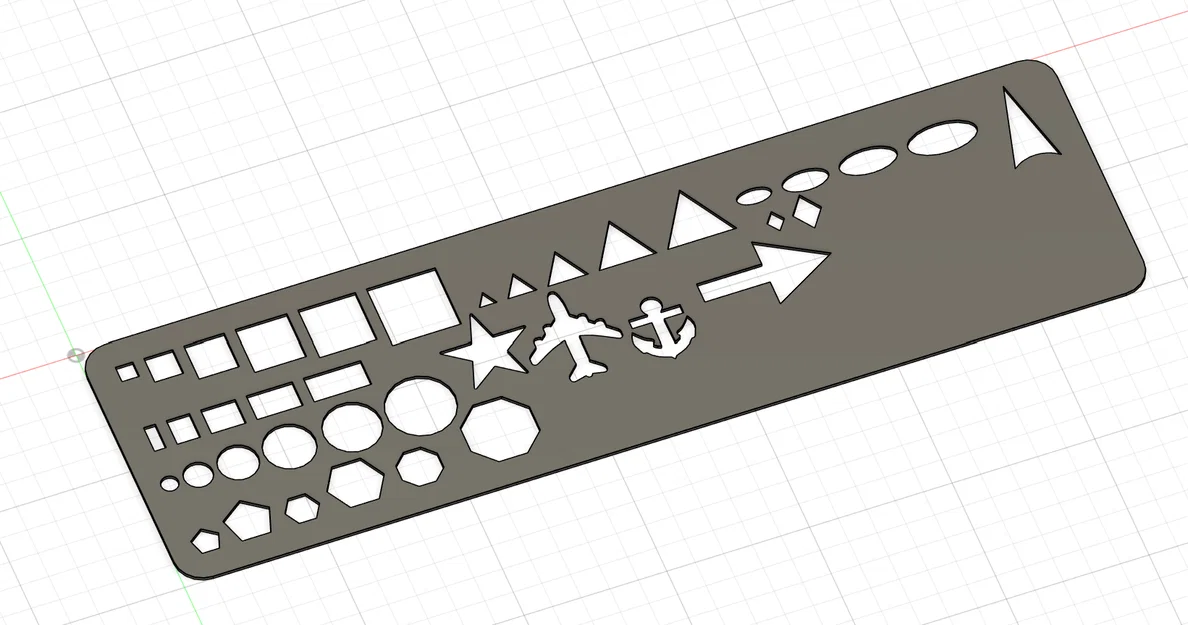 Stencil - Thước vẽ bản đồ (Normographe) - Image 1