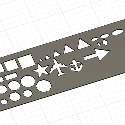 Stencil - Thước vẽ bản đồ (Normographe)
