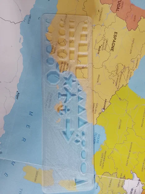 Stencil - Thước vẽ bản đồ (Normographe) - Image 2