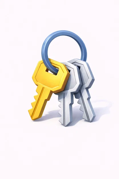 Mô hình chìa khóa Low Poly - File in 3D trang trí độc đáo - Image 1