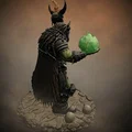 Bloodbound Realms – Orc – Bonefire Shaman, Phù thủy chiến trường (Mô hình STL 3D Dark Fantasy) - Thumbnail 3