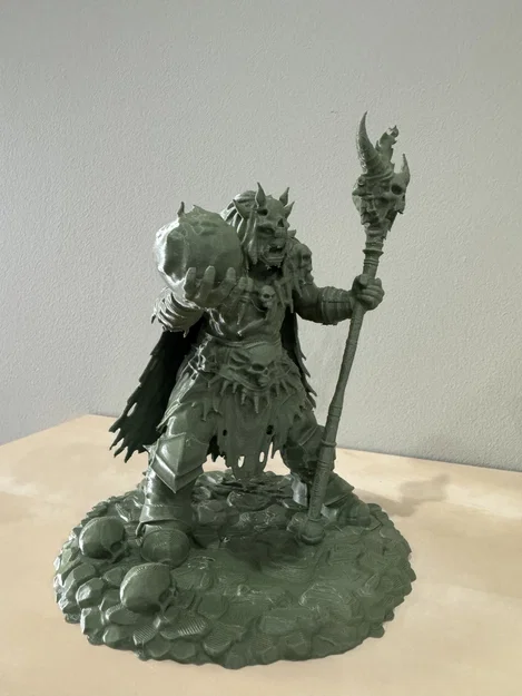 Bloodbound Realms – Orc – Bonefire Shaman, Phù thủy chiến trường (Mô hình STL 3D Dark Fantasy) - Image 6