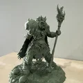 Bloodbound Realms – Orc – Bonefire Shaman, Phù thủy chiến trường (Mô hình STL 3D Dark Fantasy) - Thumbnail 6
