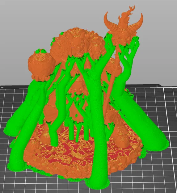 Bloodbound Realms – Orc – Bonefire Shaman, Phù thủy chiến trường (Mô hình STL 3D Dark Fantasy) - Image 9