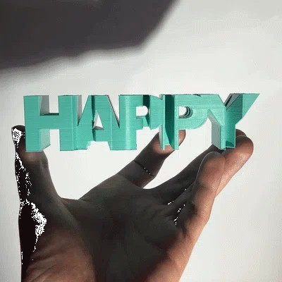 Mô hình trang trí chữ Happy Easter (text-flip)