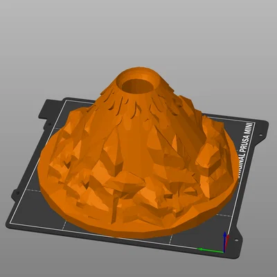Mô hình núi lửa Vulcano - Thiết kế tinh gọn cho máy in 3D