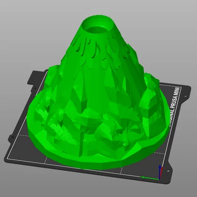 Mô hình núi lửa Vulcano - Thiết kế tinh gọn cho máy in 3D