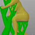 Mô hình trang trí nhân vật nữ leo dây nghệ thuật (3D Print) - Thumbnail 2