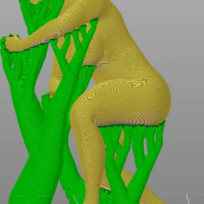 Mô hình trang trí nhân vật nữ leo dây nghệ thuật (3D Print)