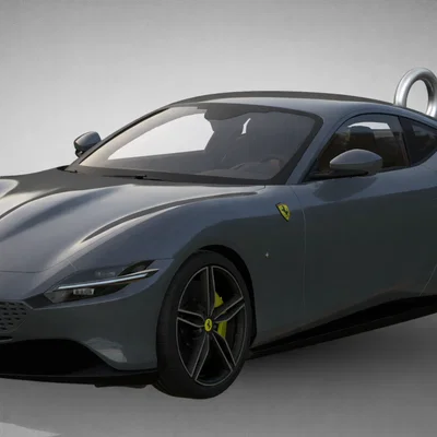 Móc khóa mô hình xe Ferrari Roma in 3D cực chất và tinh tế