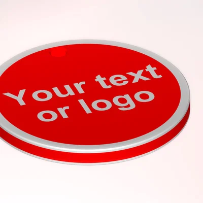 Móc khóa hai mặt tùy chỉnh logo hoặc văn bản - Thiết kế đơn giản