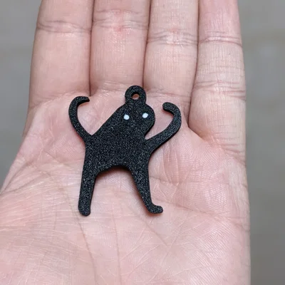 Móc khóa mèo "Cursed cat" (Meme Angry as fuk)