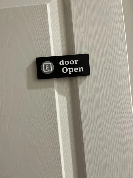 Biển báo trang trí cửa "E to Open" phong cách Roblox 3D - Image 2