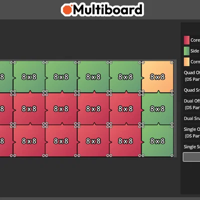 Bộ sưu tập tấm bảng treo Multiboard 8x8 Tiles cho góc làm việc
