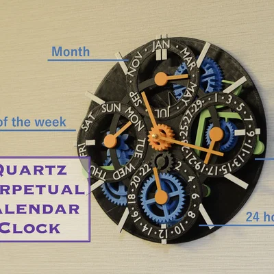 Đồng hồ treo tường lịch vạn niên chạy máy Quartz (Quartz-movement Based Perpetual Calendar Clock)