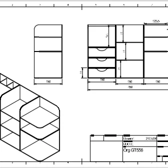 Bộ kệ để đồ đa năng ORGANIZER GT556 tiện lợi cho góc làm việc