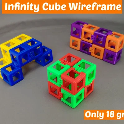 Infinity Cube Fidget Wireframe - Mẫu Khối Vô Cực Dạng Khung
