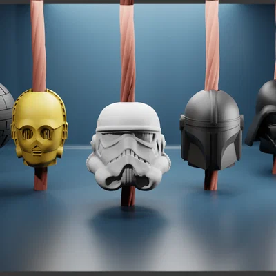 Bộ Hạt Trang Trí Chủ Đề Star Wars Cho Dây Áo Hoodie In 3D