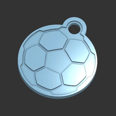 Mẫu in 3D móc khóa hình quả bóng đá (Soccer Keychain) đơn giản