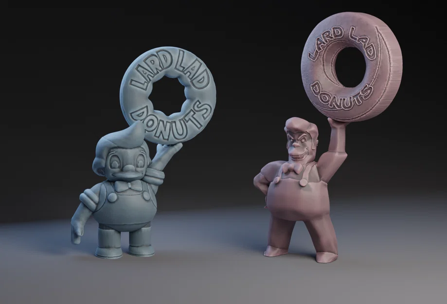 Mô hình 3D Lard Lad Boy và phiên bản ma quái cho fan The Simpsons - Image 1