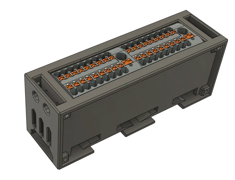 Giá gắn DIN rail 2x module relay 8 kênh + PTFIX terminal block I2C - Image 2