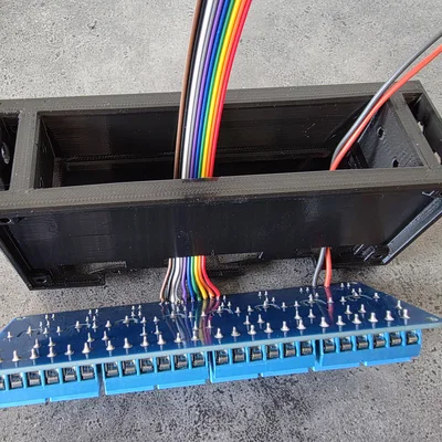 Giá gắn DIN rail 2x module relay 8 kênh + PTFIX terminal block I2C