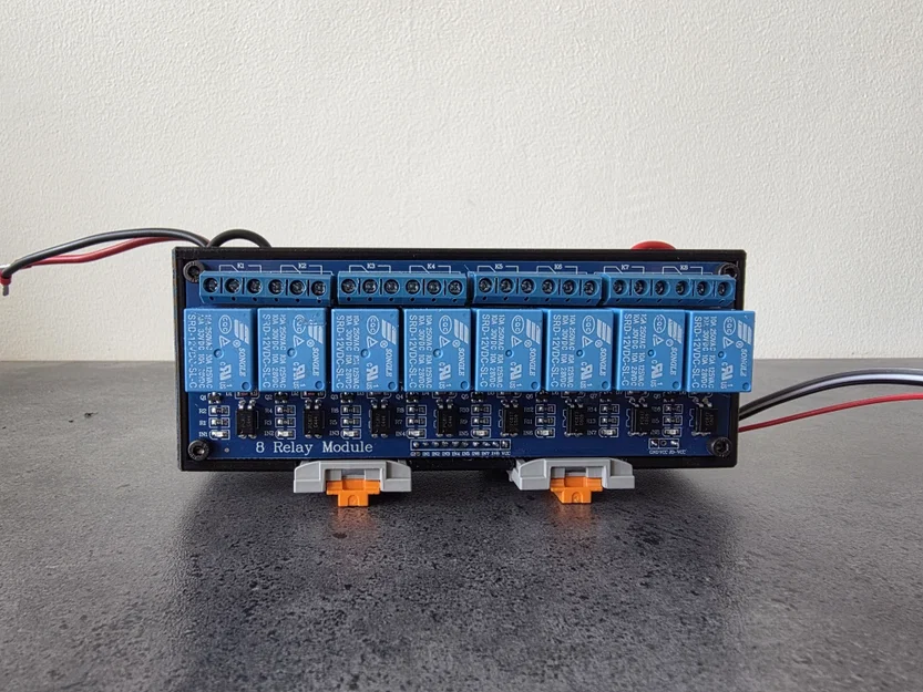 Giá gắn DIN rail 2x module relay 8 kênh + PTFIX terminal block I2C - Image 15