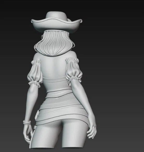 Mô hình tượng bán thân nữ cướp biển (Female Pirate Bust) in 3D đẹp mắt - Image 2