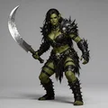 Mô hình 3D Nữ chiến binh Ork cầm kiếm cực ngầu cho in Resin - Thumbnail 1